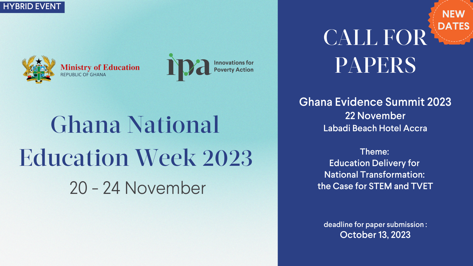 Ghana National Education Week: Evidence Summit 2023 | IPA